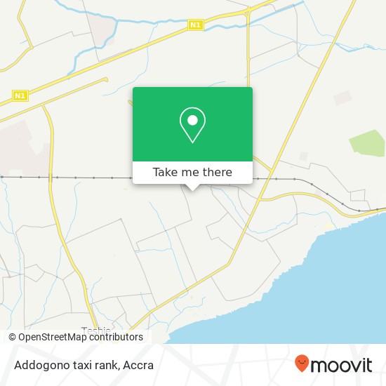 Addogono taxi rank map