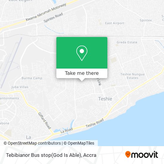 Tebibianor Bus stop(God Is Able) map