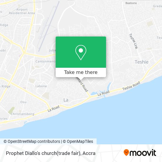 Prophet Diallo's church(trade fair) map