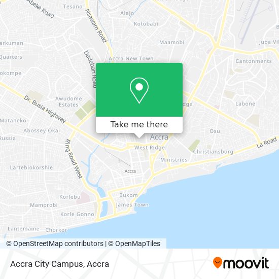 Accra City Campus map