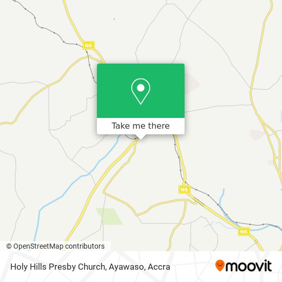 Holy Hills Presby Church, Ayawaso map