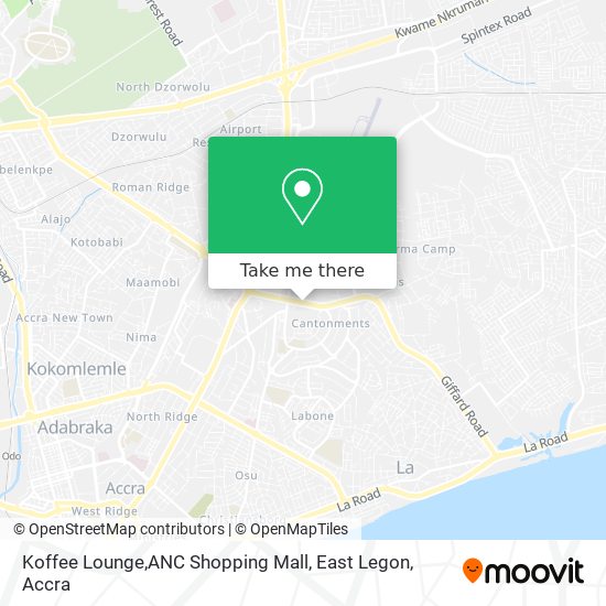 Koffee Lounge,ANC Shopping Mall, East Legon map