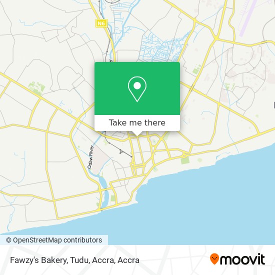 Fawzy's Bakery, Tudu, Accra map