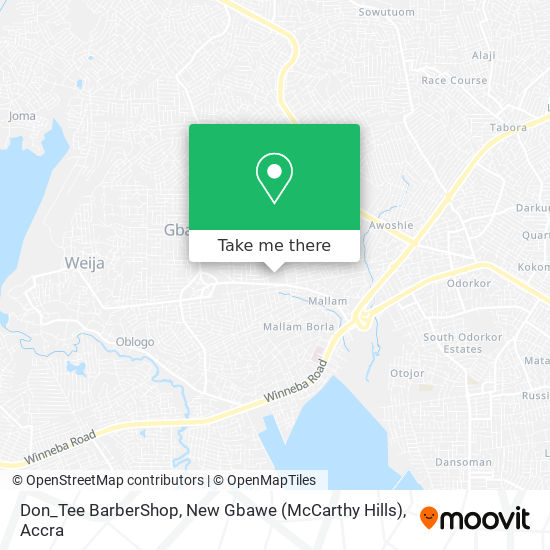 Don_Tee BarberShop, New Gbawe (McCarthy Hills) map