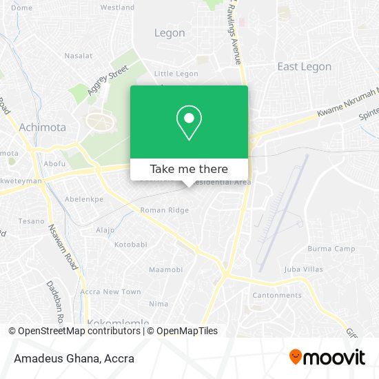 Amadeus Ghana map
