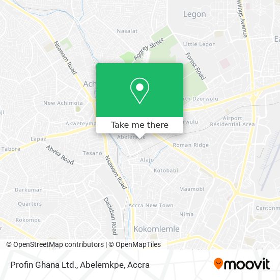 Profin Ghana Ltd., Abelemkpe map