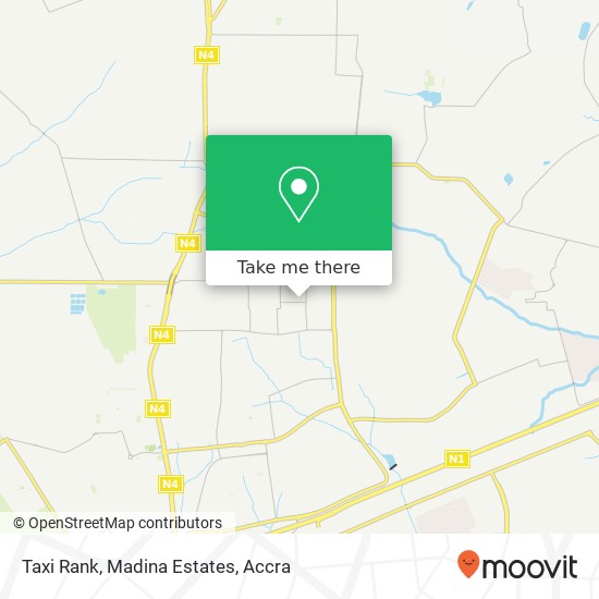 Taxi Rank, Madina Estates map