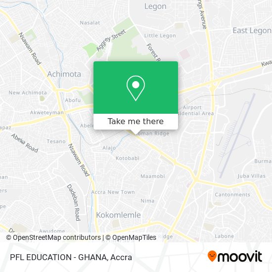 PFL EDUCATION - GHANA map