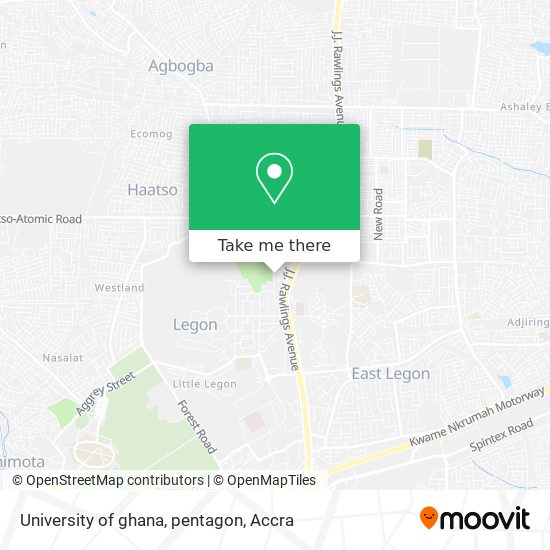 University of ghana, pentagon map