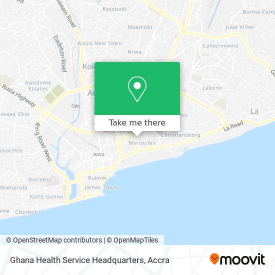Ghana Health Service Headquarters map