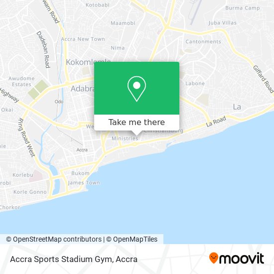 Accra Sports Stadium Gym map