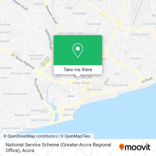 National Service Scheme (Greater-Accra Regional Office) map