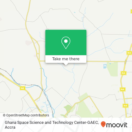 Ghana Space Science and Technology Center-GAEC map