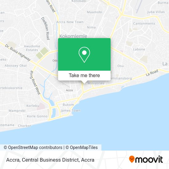 Accra, Central Business District map