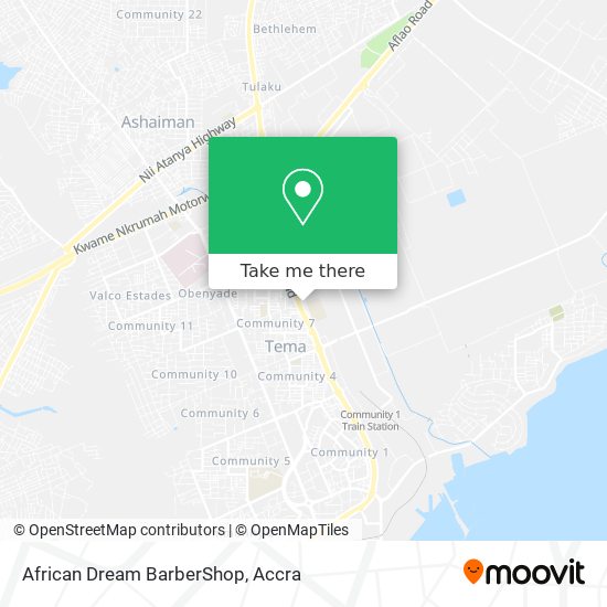 African Dream BarberShop map