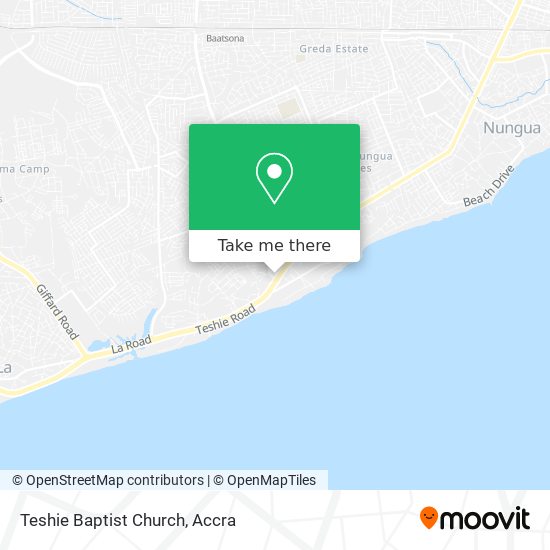 Teshie Baptist Church map