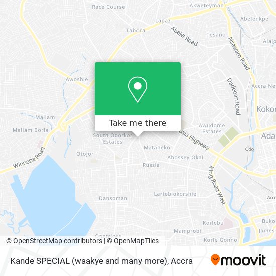 Kande SPECIAL (waakye and many more) map