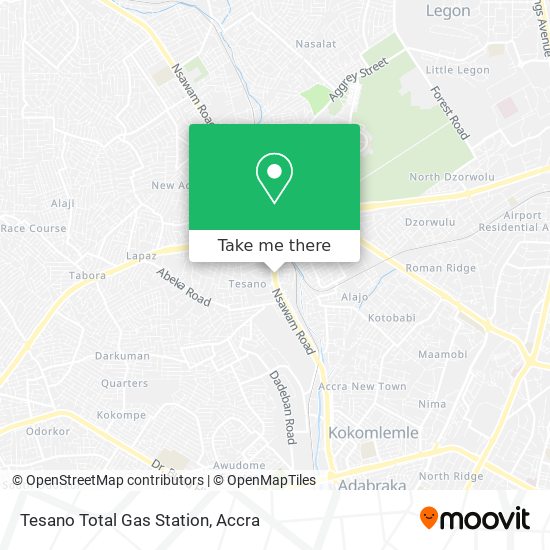 Tesano Total Gas Station map