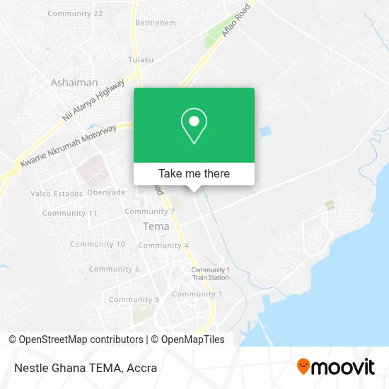 Nestle Ghana TEMA map
