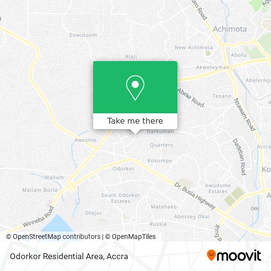 Odorkor Residential Area map