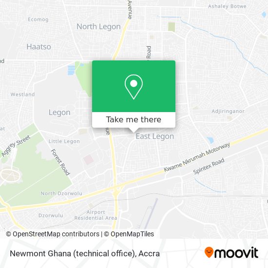 Newmont Ghana (technical office) map