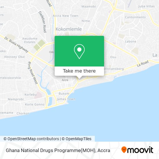 Ghana National Drugs Programme(MOH) map