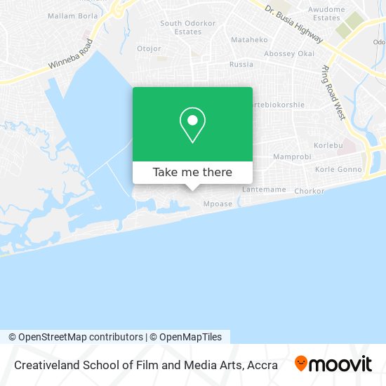Creativeland School of Film and Media Arts map
