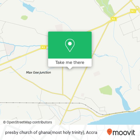 presby church of ghana(most holy trinity) map