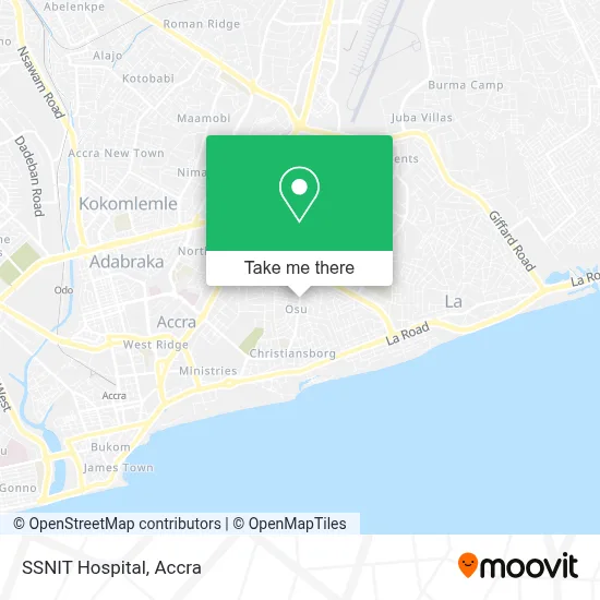 SSNIT Hospital map