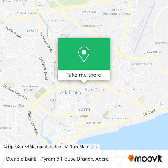 Stanbic Bank - Pyramid House Branch map