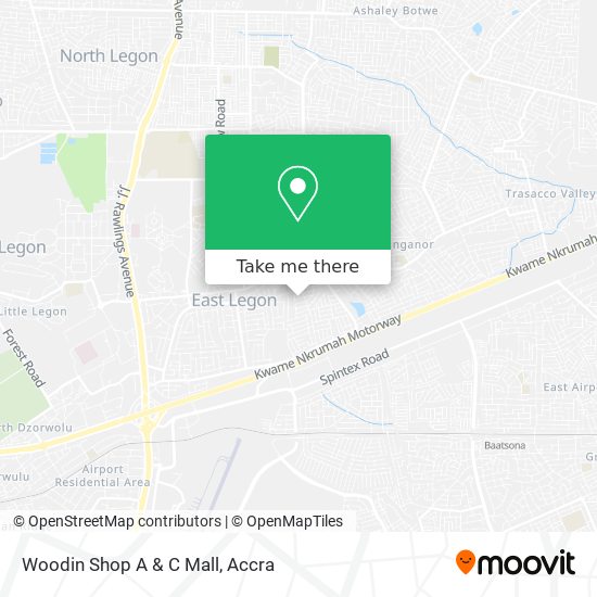 Woodin Shop A & C Mall map