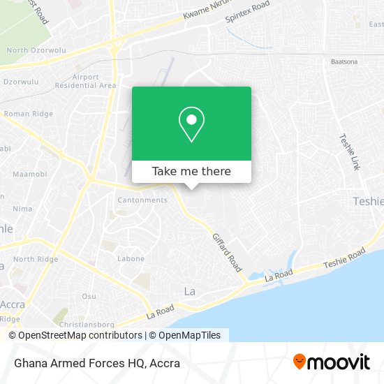 Ghana Armed Forces HQ map