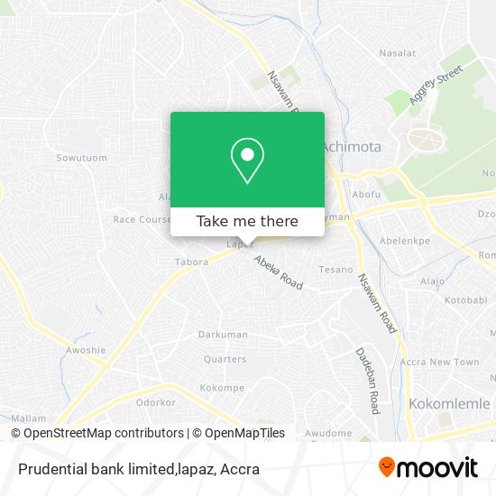 Prudential bank limited,lapaz map