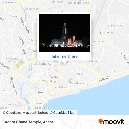 Accra Ghana Temple map