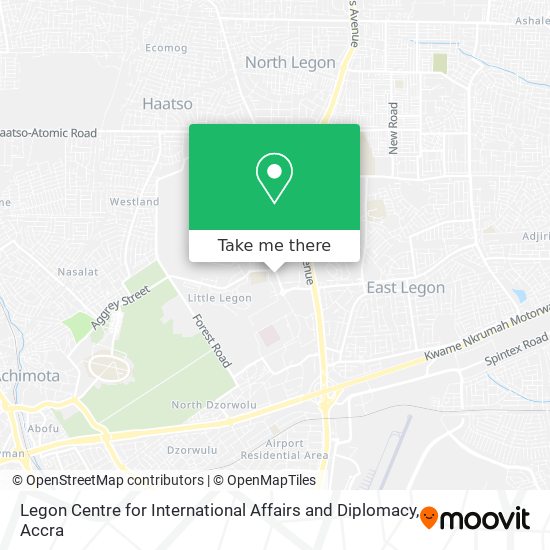 Legon Centre for International Affairs and Diplomacy map