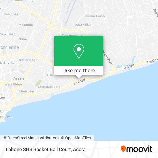 Labone SHS Basket Ball Court map