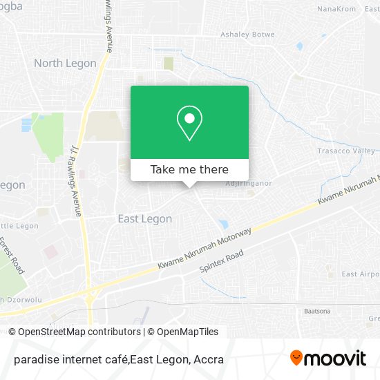 paradise internet café,East Legon map