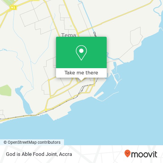 God is Able Food Joint map