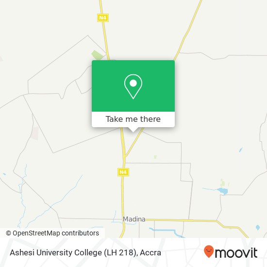 Ashesi University College (LH 218) map