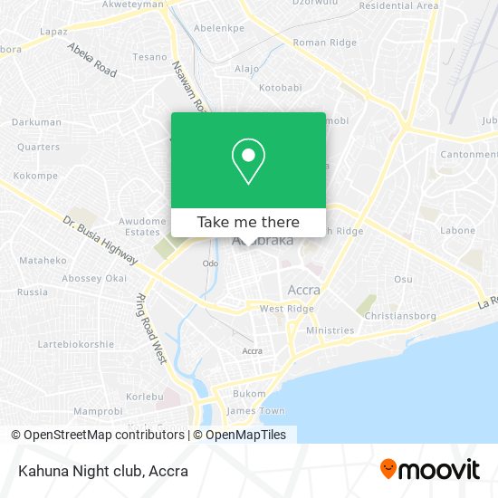 Kahuna Night club map