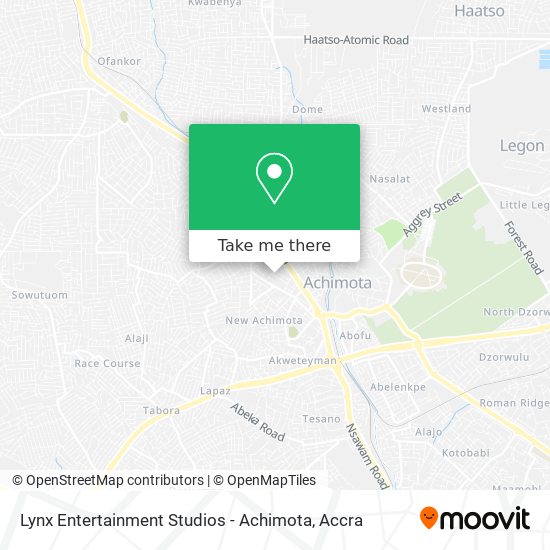 Lynx Entertainment Studios - Achimota map
