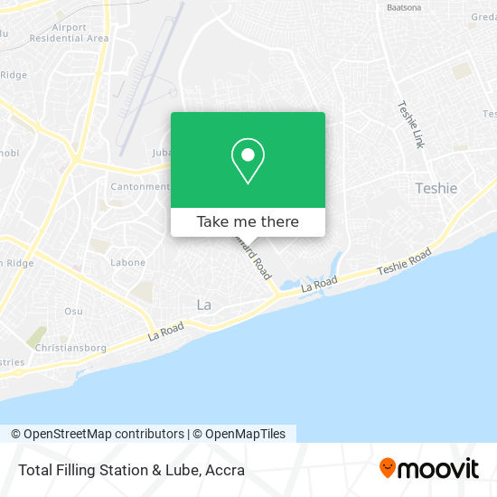 Total Filling Station & Lube map