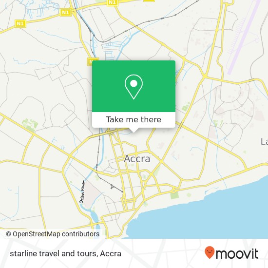 starline travel and tours map