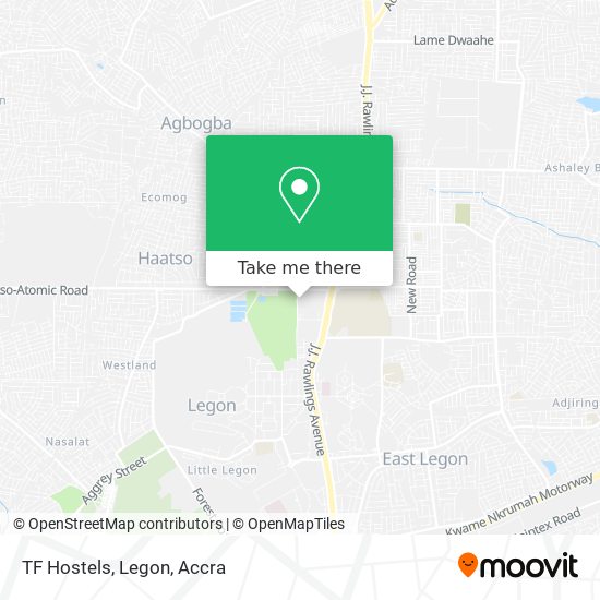 TF Hostels, Legon map