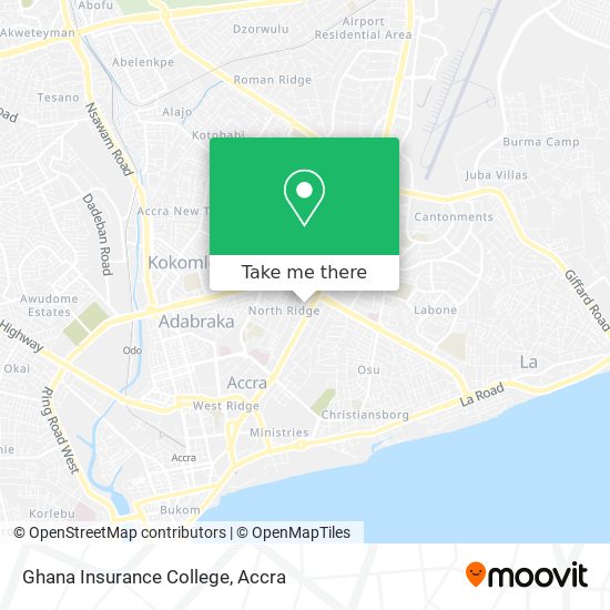 Ghana Insurance College map