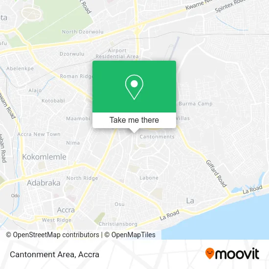 Cantonment Area map