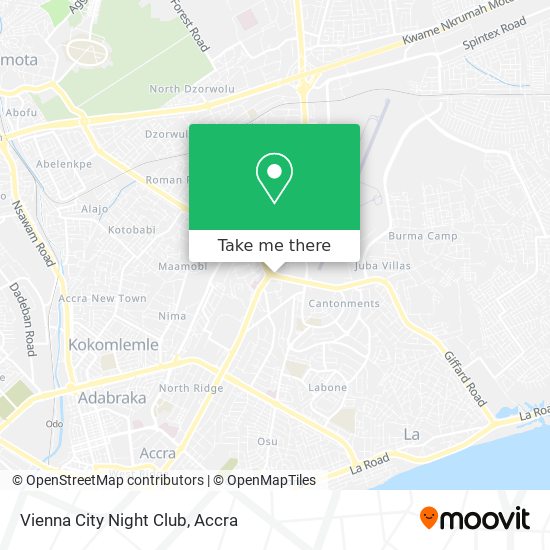 Vienna City Night Club map