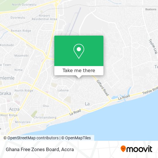 Ghana Free Zones Board map