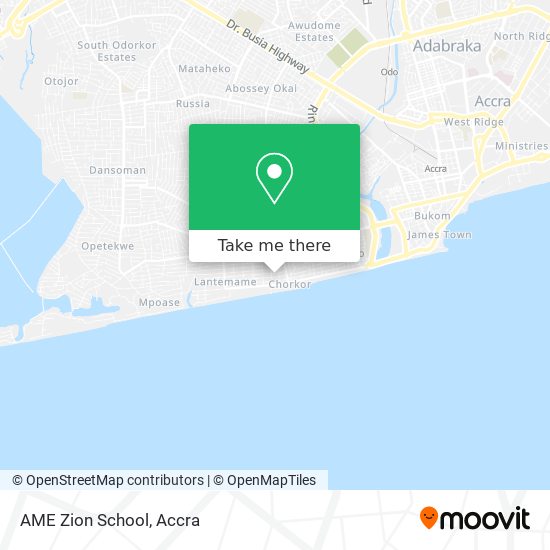 AME Zion School map