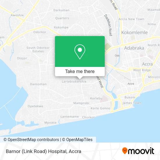 Barnor (Link Road) Hospital map